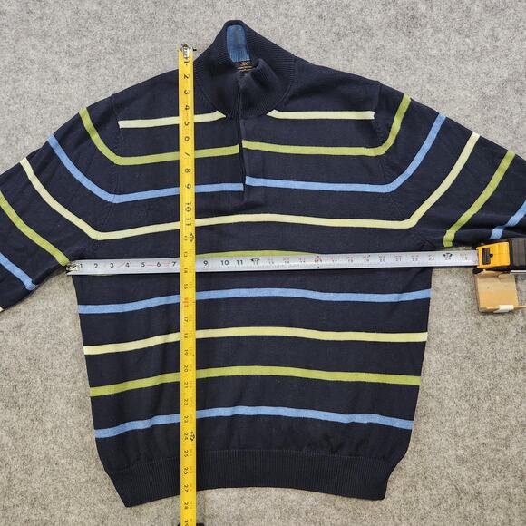 Brooks Brothers 346 Sweater Mens XL Stripe Supima Cotton Knit Pullover Henley - Picture 8 of 13